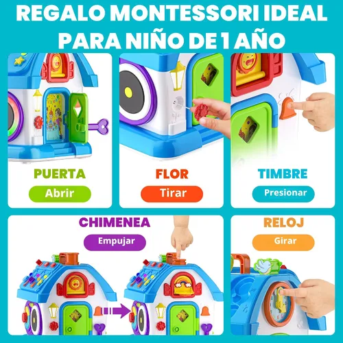Vista 3 de Hurdaos Juguetes Montessori para bebés de 1 año. Regalos para niños y niñas, primer cumpleaños para niños y niñas de un año, primer regalo, juguete