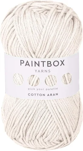 Vista 33 de Paintbox Yarns 100% algodón Aran, 50 g (1.76 oz), 85 m (93 yardas) - Lana blanca en cartón para crochet, tejer - Suave, ligera para suéter, ropa