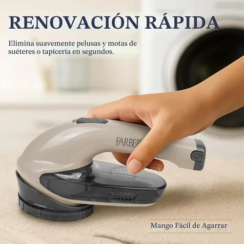 Vista 2 de Farberware - Afeitadora de tela y removedor de pelusa para ropa, grande, triple hoja