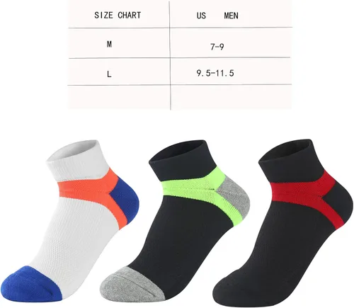 Vista 2 de 3 Pairs Men Compression Socks Thicken Ventilation Sweat-absorbent Support for Badminton Athletic Running Cycling