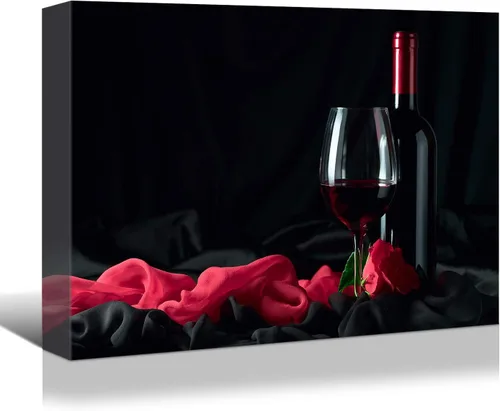 Vista 18 de Denozer - Lienzo decorativo para cocina, diseño de vino tinto (16.0 x 12.0 in)