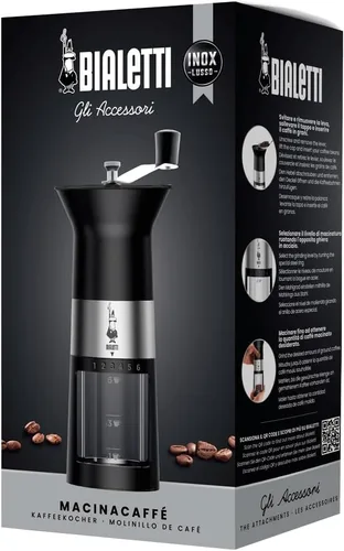 Vista 3 de Bialetti MCPRO001 Molinillo de café manual, acero aleado, negro