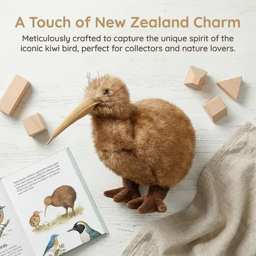 Vista 3 de Peluche realista de pájaro kiwi
