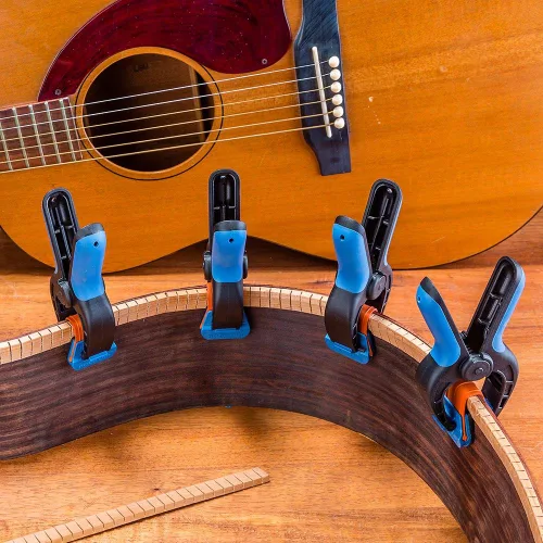 Vista 3 de Rockler Abrazaderas de resorte pequeñas (par) – Abrazaderas de banda de fácil presión para carpintería con una sola mano, fáciles de agarrar