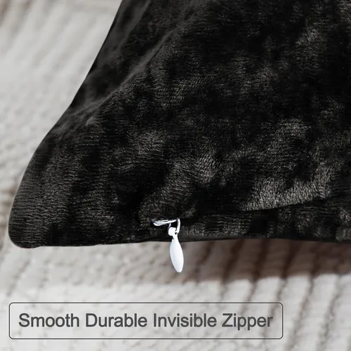 Vista 6 de PHF Fundas de almohada de terciopelo real, 24 x 24 pulgadas, sin rellenos, paquete de 2 fundas de cojín de color degradado, ultra suaves