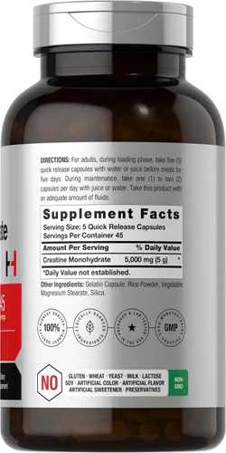 Vista 2 de Horbäach Creatina Monohidrato 0.18 oz 225 Cápsulas