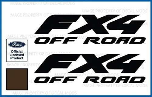 Vista 22 de FX4 Offroad - Adhesivos troquelados para Ford F250 F350 Super Duty (1997-2010), juego de 2 unidades, color negro brillante
