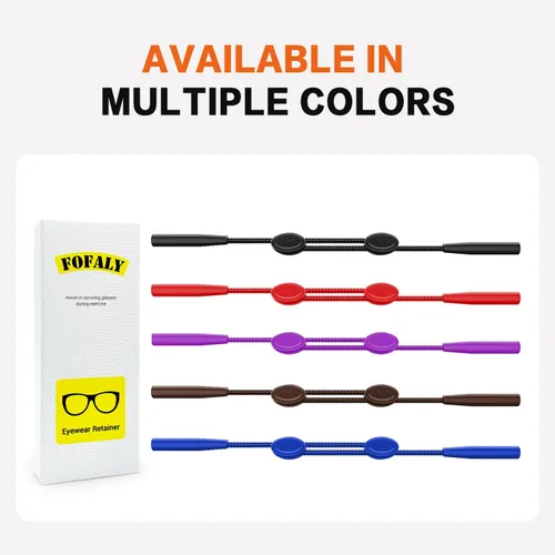 Vista 3 de 3 Correas para Gafas, Correa Ajustable Sin Cola para Gafas de Sol para Deportes, Soporte para Gafas Alrededor del Cuello, Retenedor de Cordón