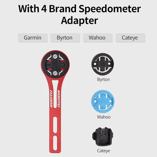Vista 3 de KOOTU Soporte para computadora de bicicleta de aleación de aluminio para manillar integrado compatible con Garmin Edge, Wahoo Elemnt, Bryton