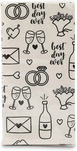 Vista 3 de Sparkle and Bash Paquetes de pañuelos faciales para boda, 3 capas, 24 unidades, color blanco roto, tamaño de viaje, pañuelos esenciales de viaje