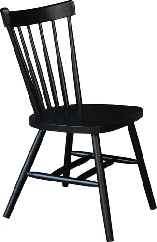 Vista 7 de International Concepts Silla Copenhagen con patas lisas, color negro
