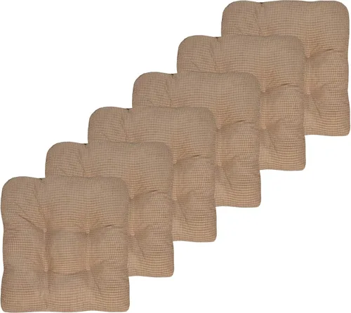 Vista 31 de Sweet Home Collection - Cojín de espuma de memoria triturada para silla premium, con capitoné, parte trasera de goma antideslizante con micropuntos