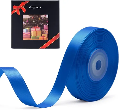 Vista 100 de Cinta de satén verde manzana de doble cara de color sólido de 1/2 pulgada x 25 yardas, cintas perfectas para manualidades, decoración de bodas
