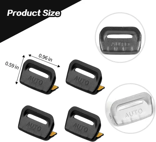 Vista 4 de JeCar 4 piezas para Jeep Wrangler Cubierta de botón del interruptor de ventana de la moldura interior negra para Jeep Wrangler JL JLU Gladiator JT