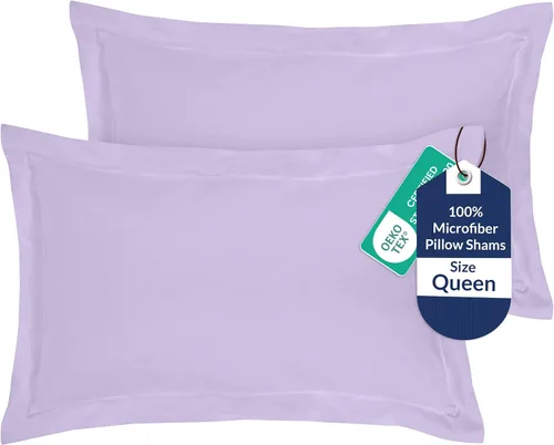 Vista 54 de Royale Linens Paquete de 2 fundas de almohada de tamaño estándar de 20 x 26 pulgadas, microfibra cepillada, fundas de almohada de cama, resistentes