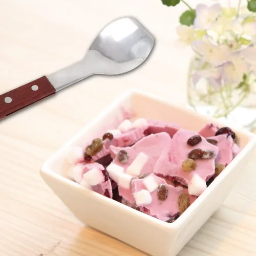Vista 6 de Honbay Cuchara de helado de acero inoxidable con mango de madera para cocina