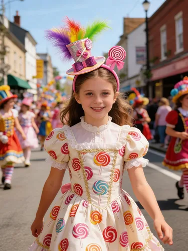 Vista 8 de Sweet Mini Top Hat Lollipop Diadema con plumas Disfraz de sombrero loco Accesorio de disfraz de caramelo para Mardi Gras, Halloween, fiesta de té