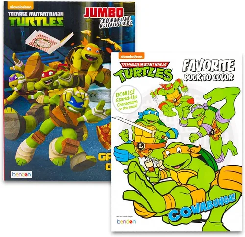 Vista 2 de Teenage Mutant Ninja Turtles - Juego de libros para colorear y actividades con pegatinas