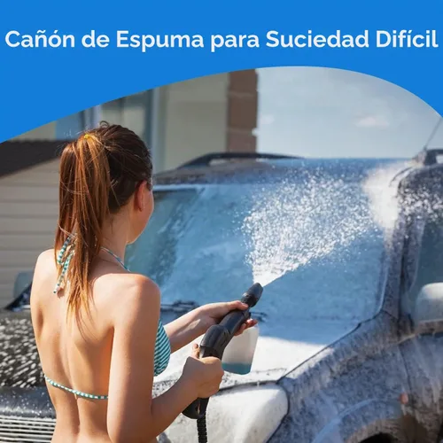 Vista 7 de Lavadora eléctrica a presión 5000 PSI Lavadora eléctrica con carrete Azul