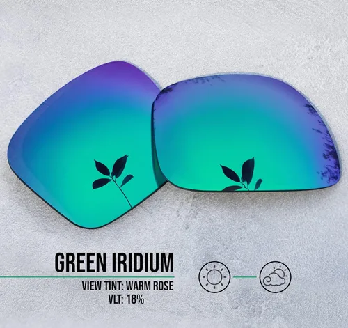 Vista 3 de Well-aimed Lentes de repuesto compatibles con gafas de sol Oakley Sylas 2.244 in OO9448 - Verde Iridium Polarizado