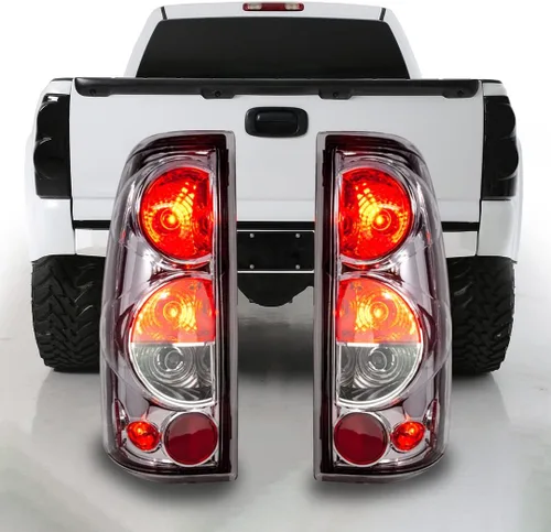 Vista 9 de CPW - Luces traseras para Chevy Silverado 1500/2500 (1999-2002) (negro transparente) Reemplazo de luces traseras para Silverado 3500