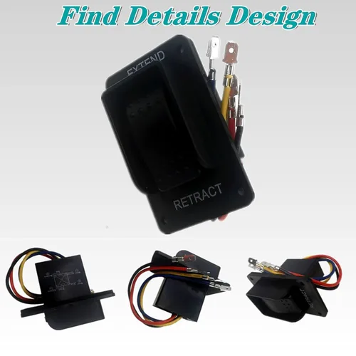 Vista 5 de 2 interruptores estabilizadores de potencia RV 387874, repuesto para componentes de remolque Lippert 12V Extender Retract para gatos estabilizadores