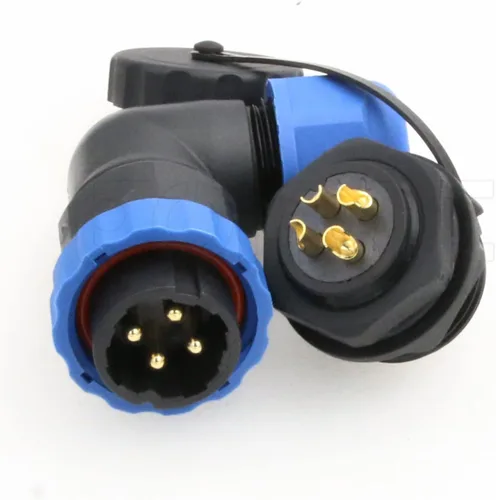 Vista 13 de SD20 2 Pin Aviación Conector Ángulo Recto 25A 380V Automotriz Plástico IP68 Enchufe Impermeable Enchufe Macho Hembra Eléctrico Montaje Posterior