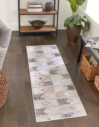 Vista 7 de Unique Loom Eco Southwestern Collection - Alfombra rectangular de 2 pies x 3 pies, color marfil y negro