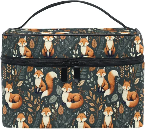 Vista 38 de Bolsa de Maquillaje, Estuche de Maquillaje Organizador de Viaje con Diseño de Calavera y Flores, Estuche de Cosméticos, Bolsas de Aseo para Niñas