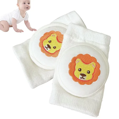 Vista 8 de Rodillera para bebé, rodillera antideslizante para gatear, protectores de rodilla elásticos ajustables para niños, rodillera de algodón suave
