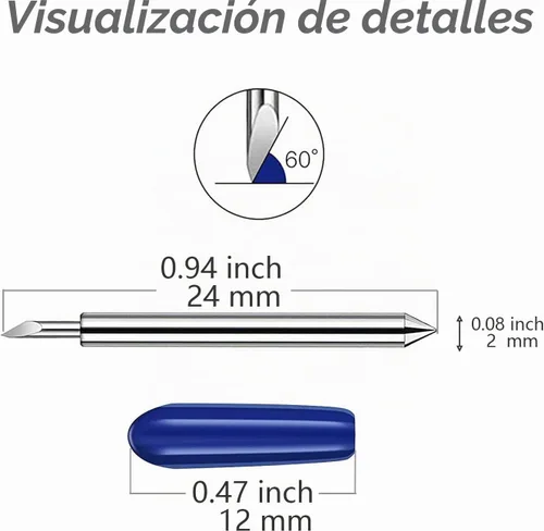 Vista 2 de 30 cuchillas de corte profundo, cuchillas de repuesto compatibles con Explore 4/3/Air One/Air/Air 2/Maker/Maker 4/3/2 máquinas de corte de Hoja
