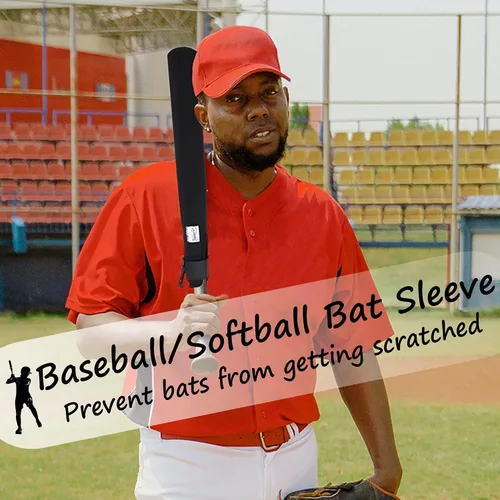 Vista 2 de ILHSTY Funda protectora de bate para béisbol y sóftbol, calentador de bates y cubierta con gancho