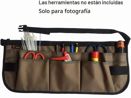 Vista 2 de zojo Work Tool Apron with Multi Pockets Café