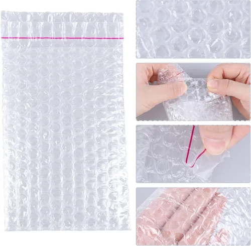 Vista 2 de Paquete de 50 bolsas de burbujas, bolsas de burbujas para envío, bolsas protectoras autosellables de embalaje de burbujas, bolsas de amortiguación