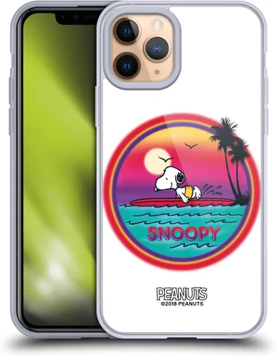 Vista 227 de Head Case Designs Funda de gel con licencia oficial de Peanuts Beach Surf Snoopy Boardwalk Airbrush [protección de grado militar] compatible