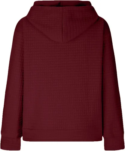 Vista 4 de Womens Electrocardiogram Sweatshirt Football Graphic Print Long Sleeve Waffle Hoodies Slim Fit Tunic Fall Fashion Shirts 2023
