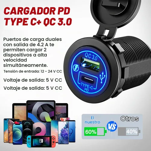 Vista 4 de Nilight - Panel de enchufe de carga 4 en 1, con interruptores basculantes de palanca de encendido y apagado, tipo C de PD y QC 3.0, salida de Tipo C