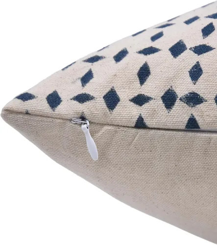 Vista 3 de Fundas de almohada hechas a mano con estampado floral, lona de pato de 14 x 14 pulgadas, funda de cojín para casa de campo, sala de estar
