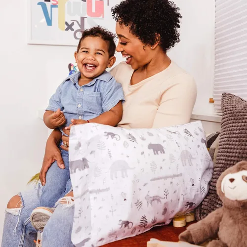Vista 7 de WeeSprout - Almohada para niños pequeños - Funda y cubierta de algodón orgánico, almohada para niños pequeños para dormir y viajar, relleno