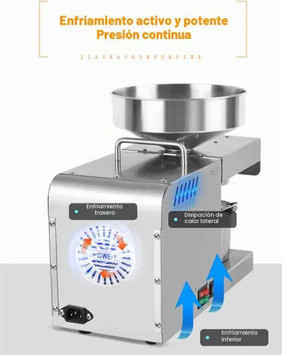 Vista 7 de CGOLDENWALL Máquina de prensa de aceite, extractor de aceite automático con doble control de temperatura, expulsor de aceite frío/caliente para uso