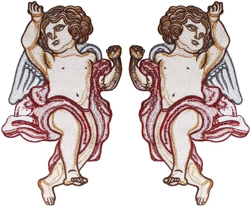 Vista 3 de Espejo grande de moda bordado ángel parches motivo insignia apliques coser ropa decorada costura 1 par