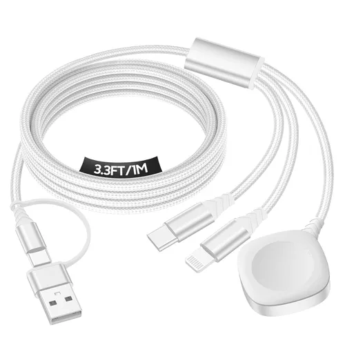 Vista 23 de Cable magnético de carga rápida actualizado para Apple Watch 2026 A-blanco