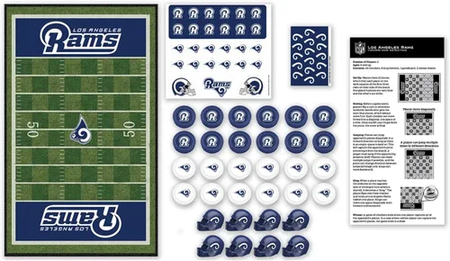 Vista 7 de MasterPieces NFL Los Angeles Rams Juego de mesa de damas, 13 x 21 pulgadas