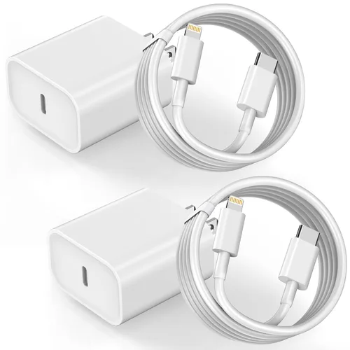 Vista 10 de Cargador rápido para iPhone, cargador de iPhone de 10 pies, bloque de carga súper rápida con cable USB C a Lightning de 10 pies tipo C, enchufe