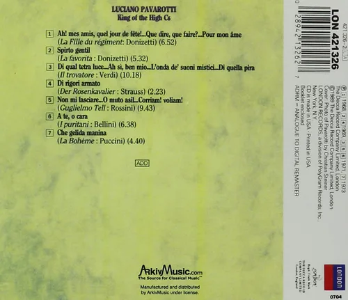 Vista 2 de Luciano Pavarotti - King Of Th