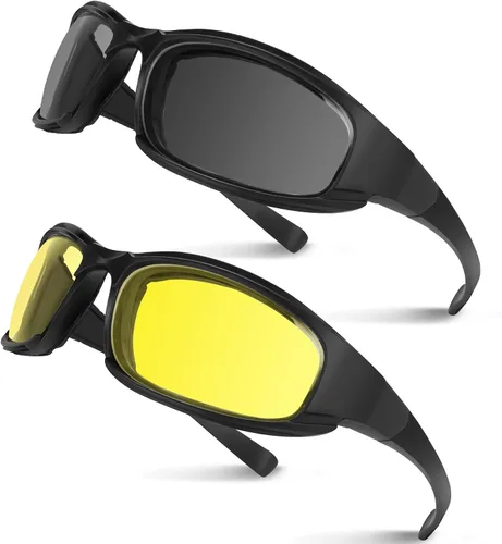 Vista 12 de Motorcycle Riding Glasses Motorcycle Goggles Padding Goggles Motorcycle Sunglasses UV Protection Dustproof Windproof