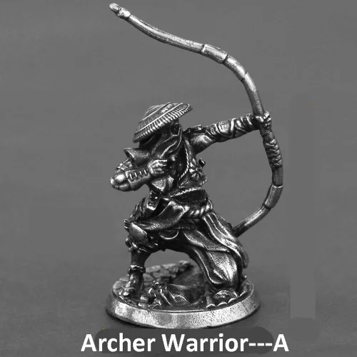 Vista 3 de Modelo Samurai de aleación, juguete antiguo modelo mini guerrero, juegos de mesa de estilo japonés y decoración de ajedrez, manual militar, muñeca