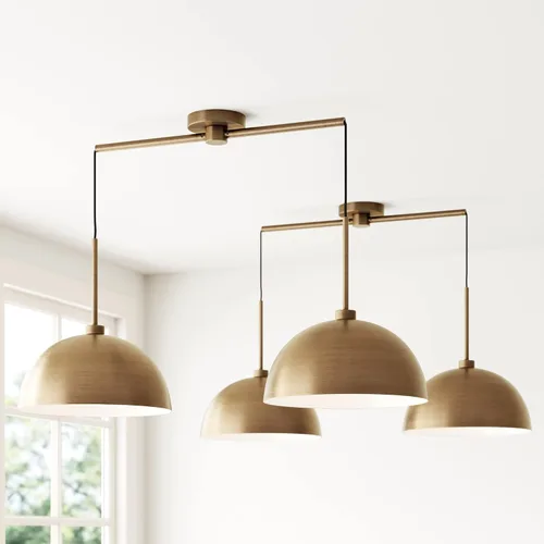 Vista 15 de Nathan James Leigh Iluminación Colgante, Luz Colgante de Techo Negra con Pantalla de Vidrio de Gran Tamaño y Cable Ajustable, para Isla de Cocina