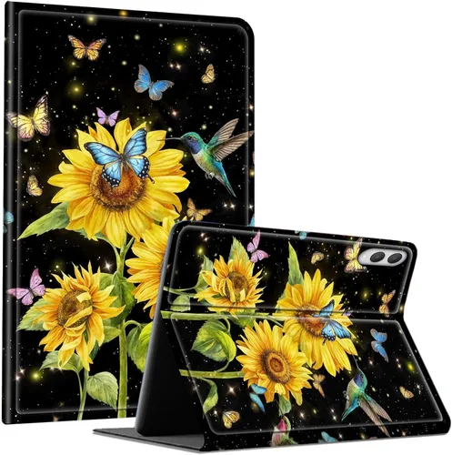Vista 22 de Slim Case for Samsung Galaxy Tab S10 Lite / S10 FE / S9 FE 10.9" & Galaxy Tab S9 11", Multi-Angle Stand PU Leather Smart Folio Cover with Soft TPU