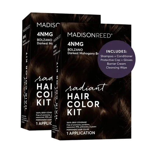 Vista 57 de Madison Reed - Kit de tinte radiante para el cabello, tinte permanente para el cabello, 100 % cobertura de canas, sin amoníaco, negro Parma 2.5NNN